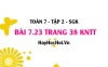 Bài 7.23 trang 38 Toán 7 Tập 2 Kết nối tri thức